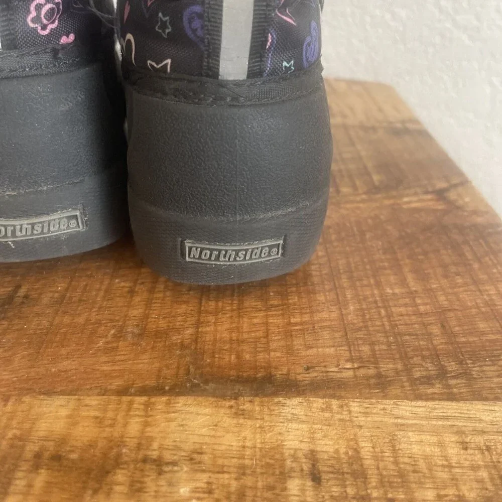 Northside Frosty Polar Fur Lined Boots 3M Thinsulate Toddler Sz 10 Black purple